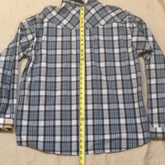 Patagonia Organic Cotton Plaid Western Long Sleeve Pockets Button Down Shirt XL - Picture 13 of 13
